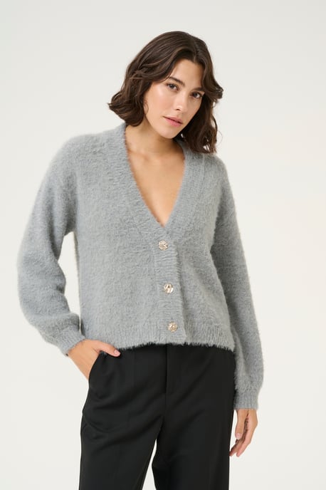Strickjacke Baggy fit light grey - Image 3