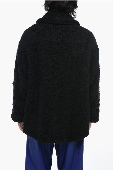 POLAR FLEECE-Jacke mit Logo und Schnallendetail in Schwarz - Image 2