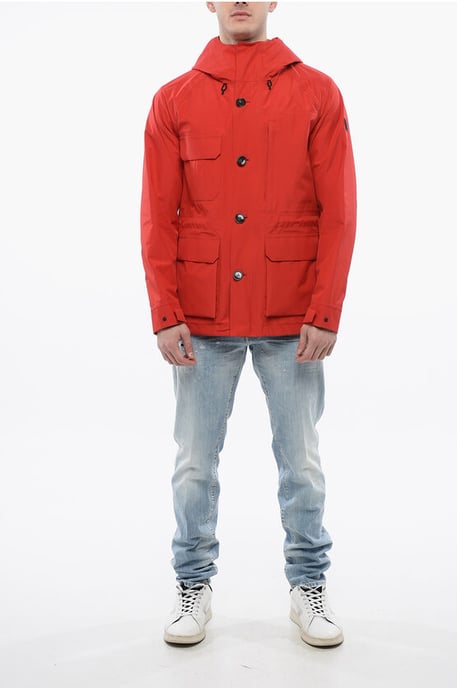 GTX-Windjacke mit Kapuze und praktischen Taschen in Rot - Image 4