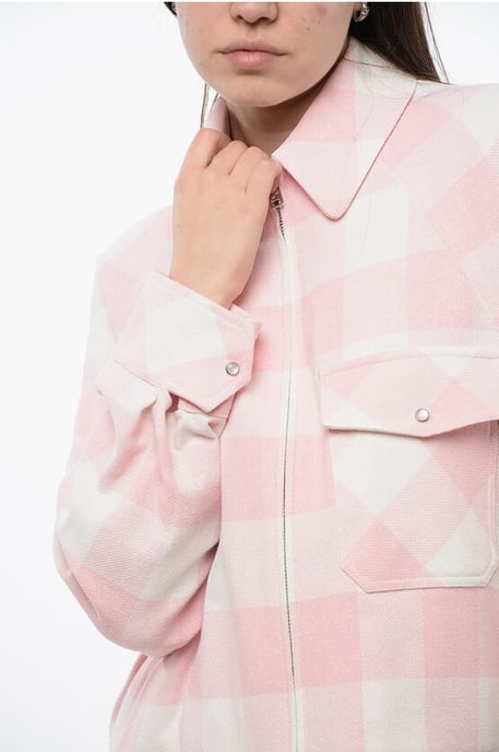 ARCHIVE Buffalo Checked TIMBER SUMMER Overshirt mit Frontal in Bianco, Rosa - Image 3