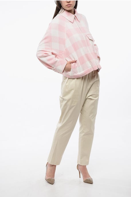 ARCHIVE Buffalo Checked TIMBER SUMMER Overshirt mit Frontal in Bianco, Rosa - Image 4
