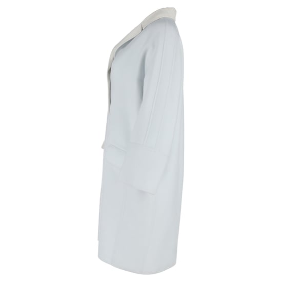 Loro Piana Button-Up-Mantel aus hellblauer Wolle - Image 2