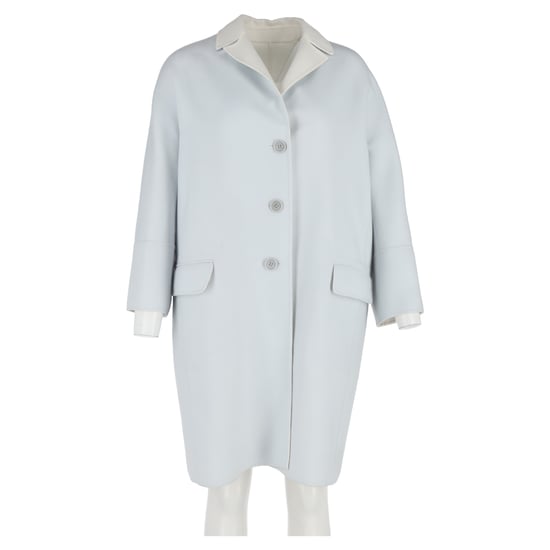 Loro Piana Button-Up-Mantel aus hellblauer Wolle - Image 4