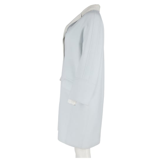 Loro Piana Button-Up-Mantel aus hellblauer Wolle - Image 5