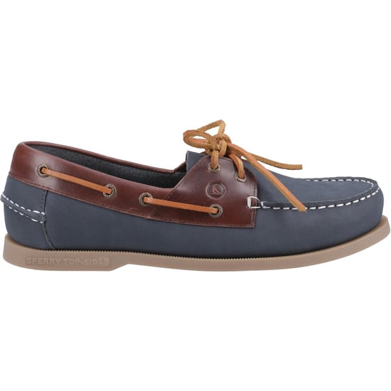 Sperry Tacoma Herren Bootsschuhe Aus Leder In Marineblau/Braun - Image 5