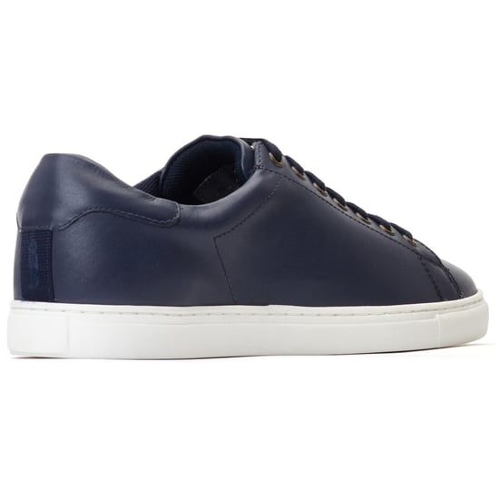 Base London Tucker Leder Herren Sneakers in Marineblau - Image 2