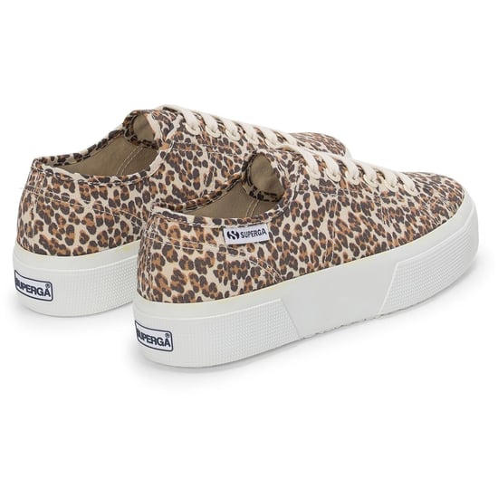 Superga 2740 Leopard Print Canvas Damen Leopard Sneaker - Image 2