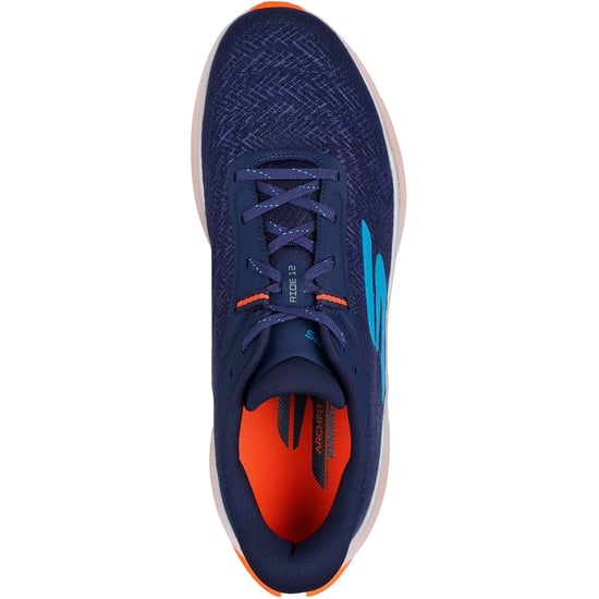 Skechers Performance GO RUN Ride 12 Textil Herren Trainingsschuhe Marineblau/Orange - Image 3