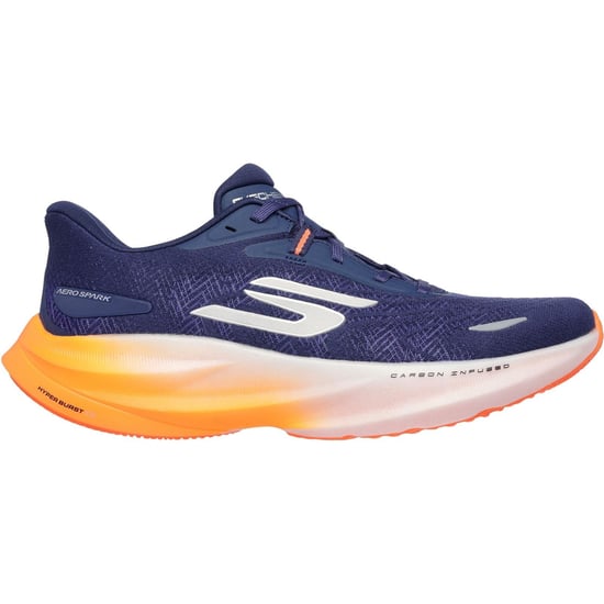 Skechers Performance GO RUN Ride 12 Textil Herren Trainingsschuhe Marineblau/Orange - Image 5