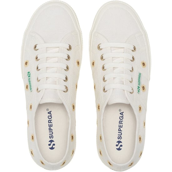 Superga Embroidery Linen Sunflower Damen Leinenschuhe In Weiß - Image 4