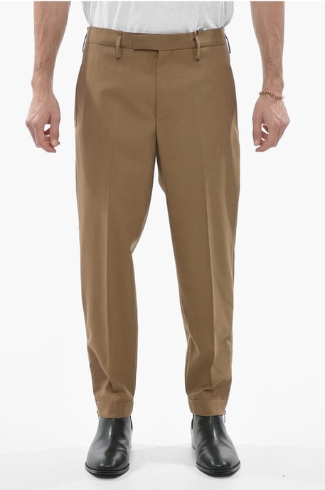 Slim Fit JAMIE Chinohose mit Knöchelreißverschlüssen in Braun - Image 1