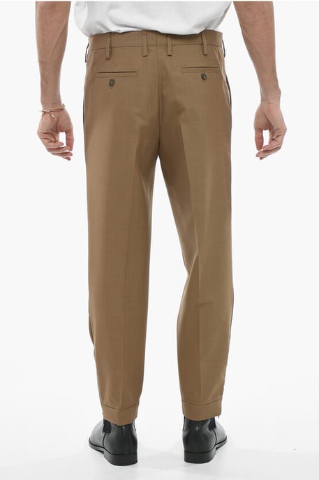 Slim Fit JAMIE Chinohose mit Knöchelreißverschlüssen in Braun - Image 2