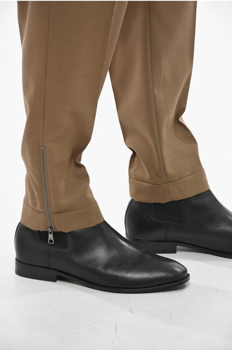 Slim Fit JAMIE Chinohose mit Knöchelreißverschlüssen in Braun - Image 4