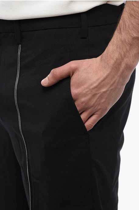 Slim Fit Chinos aus Wollmischung TAPE in Schwarz - Image 3