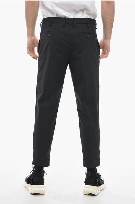 Slim Fit JAMIE Chinohose mit Knöchelreißverschlüssen in Schwarz - Image 2