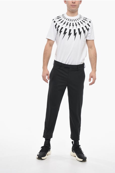 Slim Fit JAMIE Chinohose mit Knöchelreißverschlüssen in Schwarz - Image 4