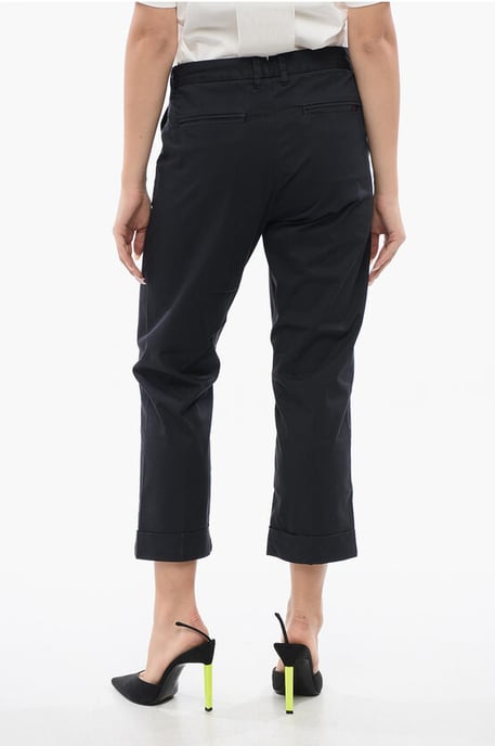 Cropped-Fit-Chinos aus Stretch-Baumwolle in Blau - Image 2