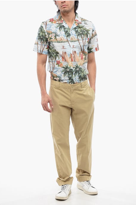Chinohose mit hoher Taille in Beige - Image 4