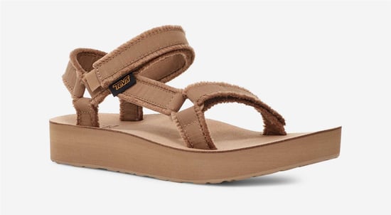 Teva Midform Universal Canvas Damen Sandalen In Beige - Image 1
