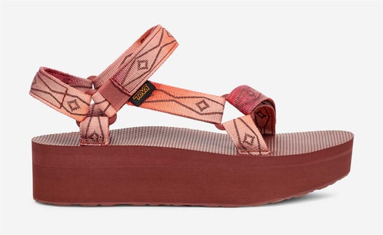 Teva Flatform Universal Damen Rote Sandalen - Image 2