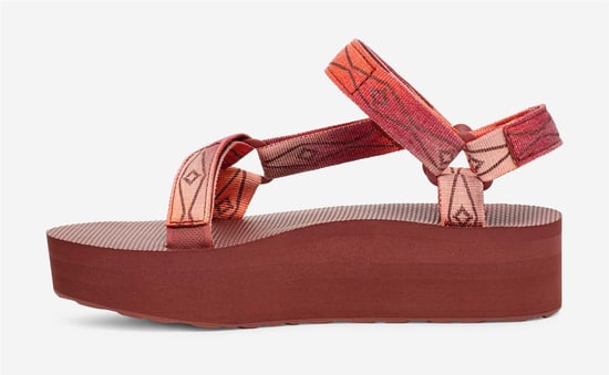 Teva Flatform Universal Damen Rote Sandalen - Image 4