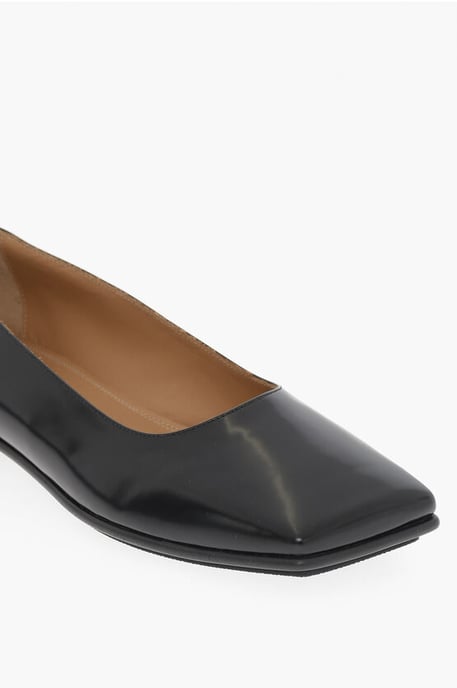 MM22 Lackleder-Ballerinas mit quadratischem Absatz in Schwarz - Image 4