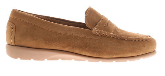 Hush Puppies Shelby Suede Damen Wildleder Schlupfschuhe In Tan - Image 2