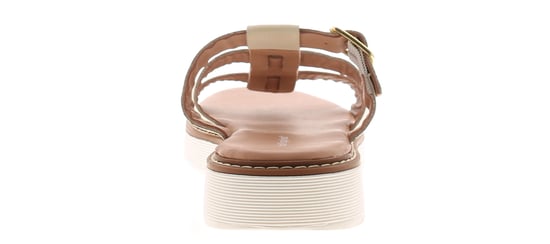 Hush Puppies Damen Sandalen Celeste Slip-On Gladiator Leder Schnalle Beige - Image 4