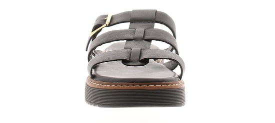 Hush Puppies Damen Sandalen Celeste Slingback Gladiator Leder Schnalle Schwarz - Image 3