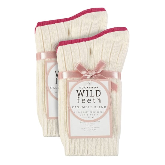 4er Pack Damen Kaschmir Stoppersocken | Atmungsaktive Gemütliche Rippensocken für das Bett - Image 2