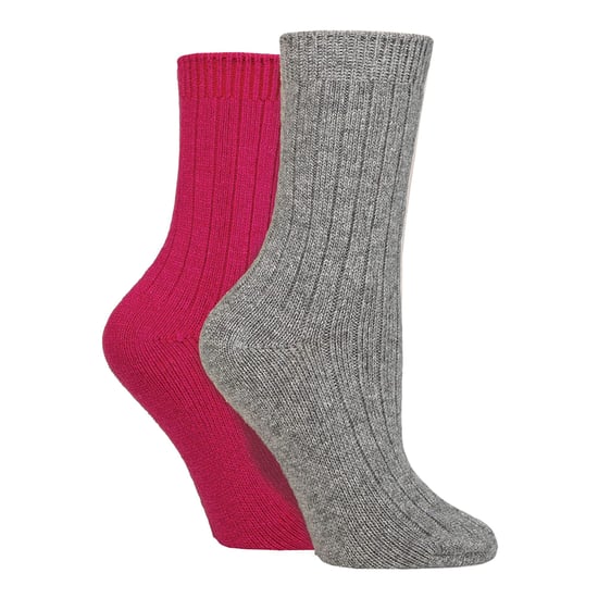 4er-Pack Damen Kaschmir-Stiefelsocken | Atmungsaktive kuschelige Rippstrick-Schlafsocken - Image 3