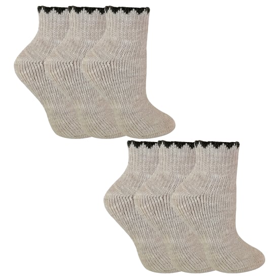 6 Paar Damen Kurze Alpaka-Woll Feuchtigkeitsableitende Socken - Image 1