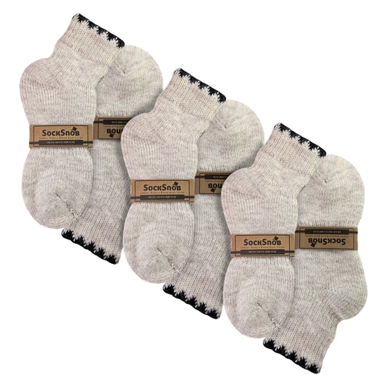 3 Paar Damen Kurze Socken aus Alpaka-Wolle mit Feuchtigkeitsableitung - Image 2