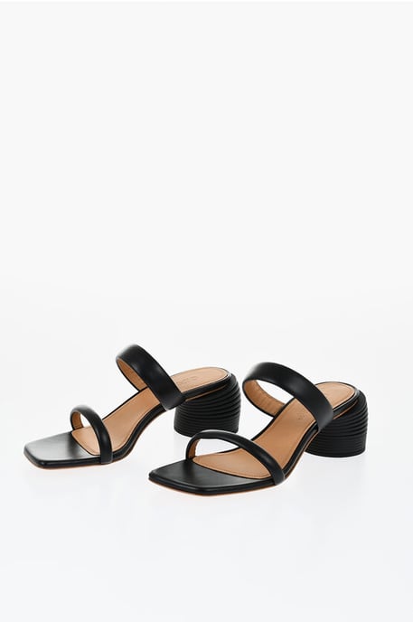 Ledersandalen SPRING mit Standardabsatz 6 cm in Schwarz - Image 1