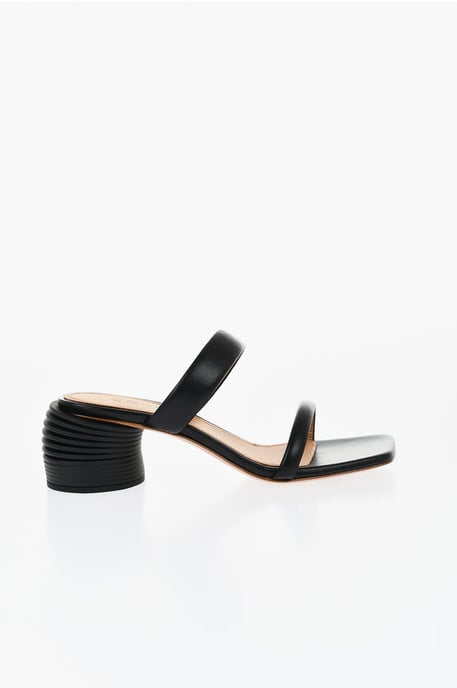 Ledersandalen SPRING mit Standardabsatz 6 cm in Schwarz - Image 3
