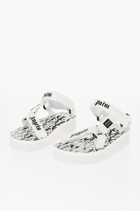 SUICOKE Weiße Stoffsandalen mit Logo - Image 1