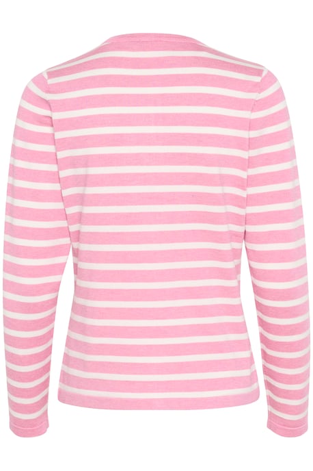Strickjacke Gerade Passform pink white - Image 5