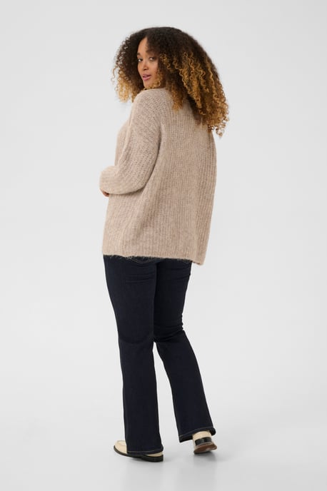 Strickjacke im Oversize-Schnitt beige - Image 4