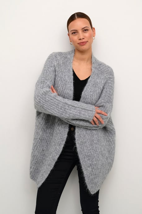 Strickjacke Oversize fit light grey - Image 4