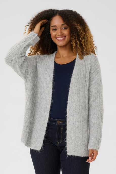 Strickjacke Oversize fit light grey - Image 5