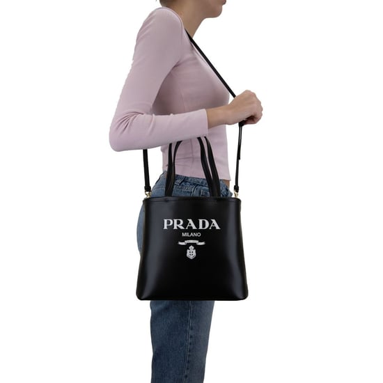 Prada Logo-Tragetasche aus Leder - Image 3