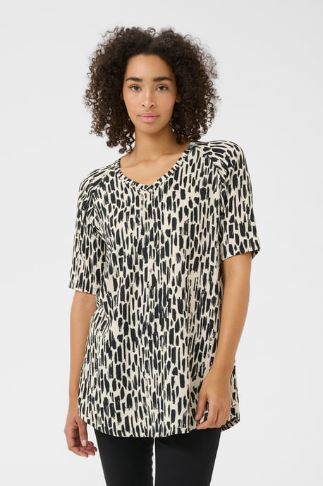 Stricktunika A-shape black offwhite - Image 3