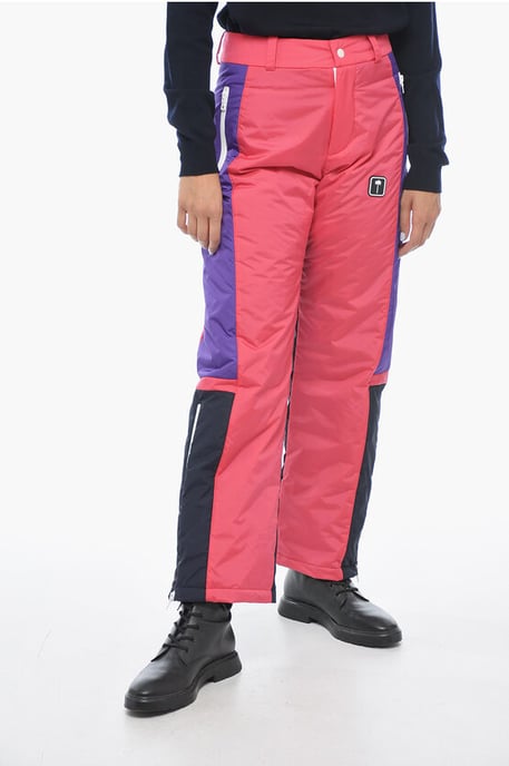 THUNDERBOLT Skihose im Farbblock-Design in Pink - Image 1