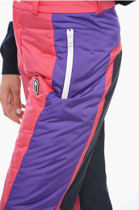 THUNDERBOLT Skihose im Farbblock-Design in Pink - Image 3