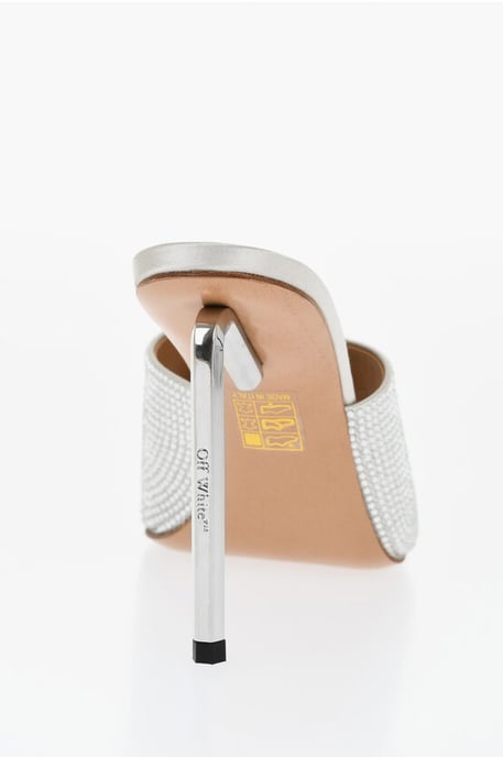 Strassbesetzte ALLEN Pantoletten mit offener Spitze 10 cm in Grau - Image 2