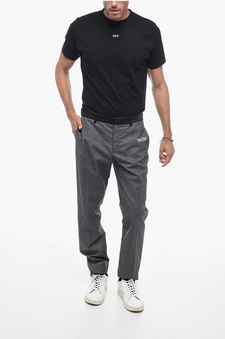 Glitzernde Schneiderhose mit Satindetails in Silber - Image 4