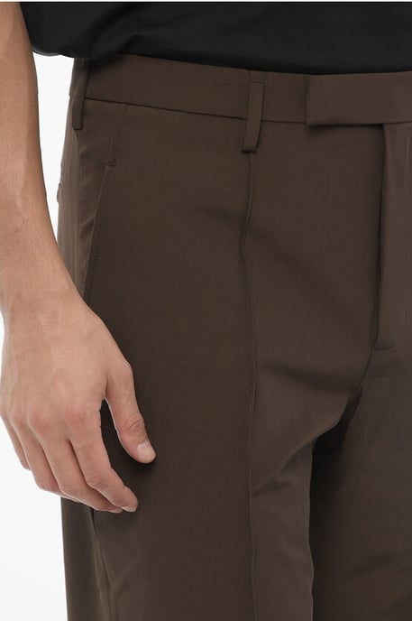 Slim Fit Hose aus technischem Gewebe in Braun - Image 2