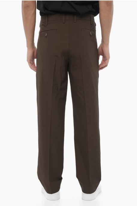Slim Fit Hose aus technischem Gewebe in Braun - Image 4