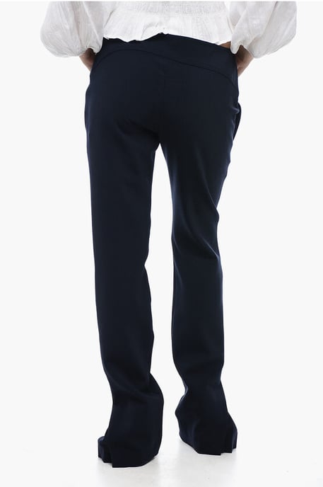 Low-Waist-Hose mit Plissee-Detail in Mitternachtsblau - Image 2