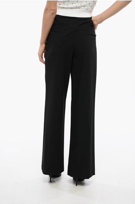 Gerade geschnittene DRUMMOND-Hose mit Bügelfalten in Schwarz - Image 2